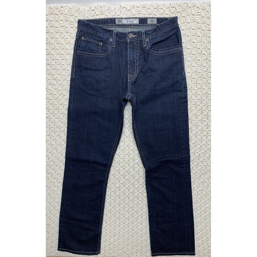 Buckle‎ BKE Ryan Jeans Men's Size 32L (32x33) Straight Leg Blue Denim